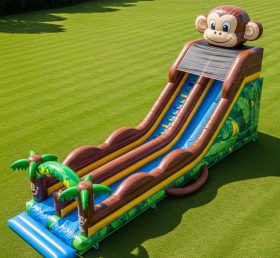T8-7792 Monkey Theme Inflatable Slide