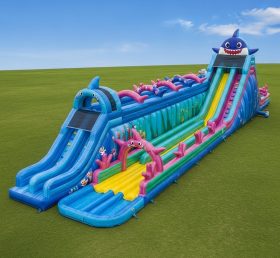 T8-8953 Baby Shark Inflatable Water Slid...