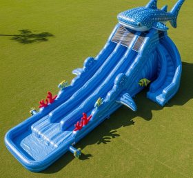 T8-8988 Ocean Theme Inflatable Water Sli...