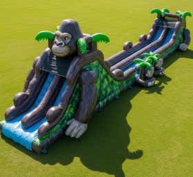 T8-9137 Gorilla Theme Inflatable Slide
