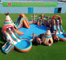 Pool3-790 American Indian Theme Pool Wat...