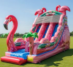 T8-9398 Flamingo Theme Inflatable Dry Sl...