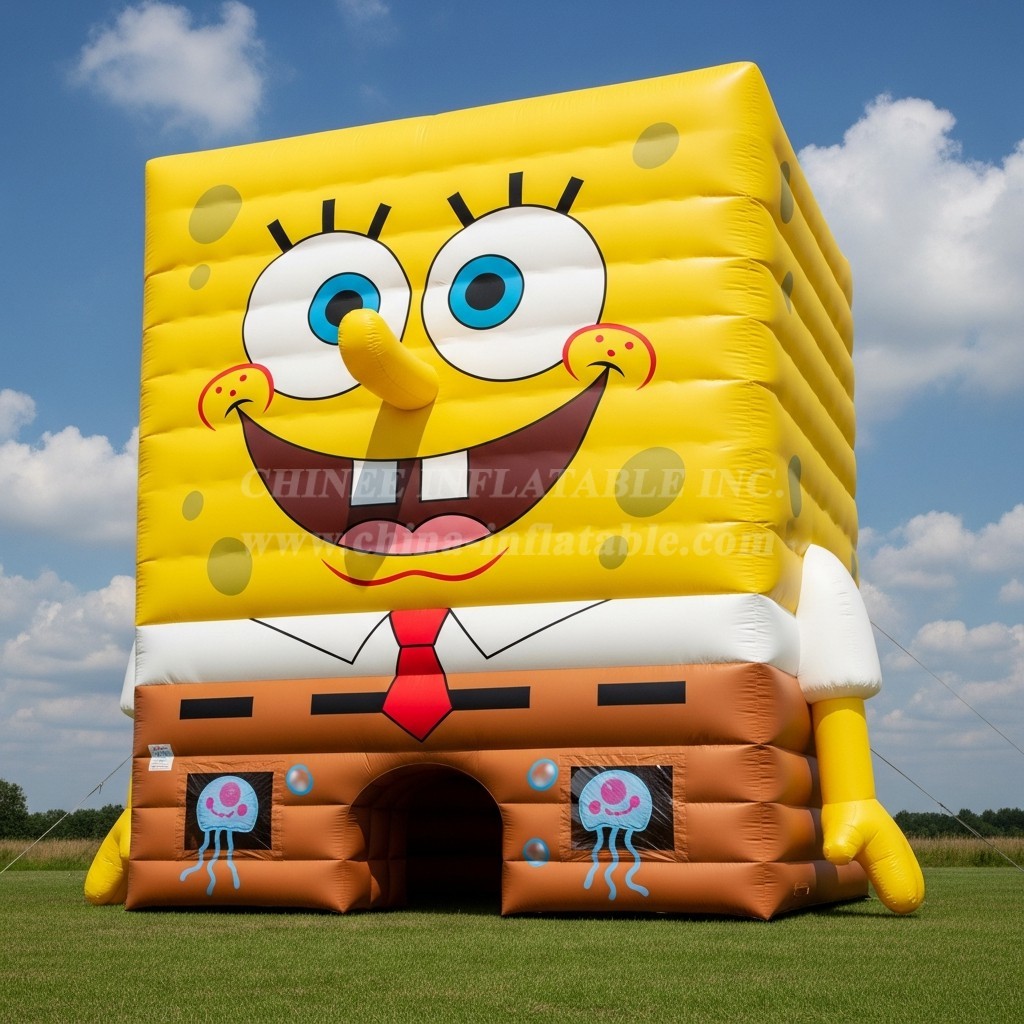 Tent1-6105 SpongeBob Theme Inflatable Tent