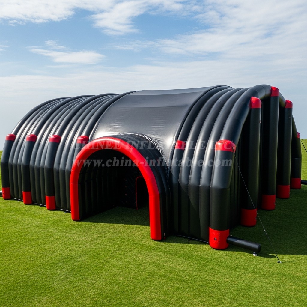 Tent1-6201 Giant Black Tunnel Entrance Inflatable Tunnels