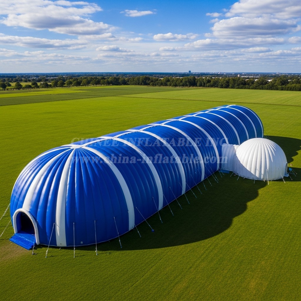 Tent1-6288 Blue Stripe Theme Inflatable Dome Tunnel