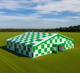 Tent1-6419 Green White Inflatable Rectan...