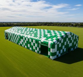 Tent1-6421 Green White Inflatable Rectan...