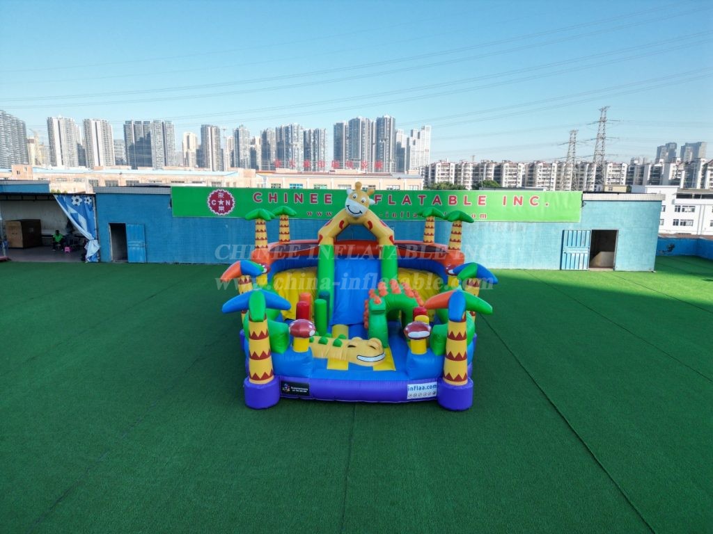 T2-8119 Giraffe Jungle Theme Inflatable Combos