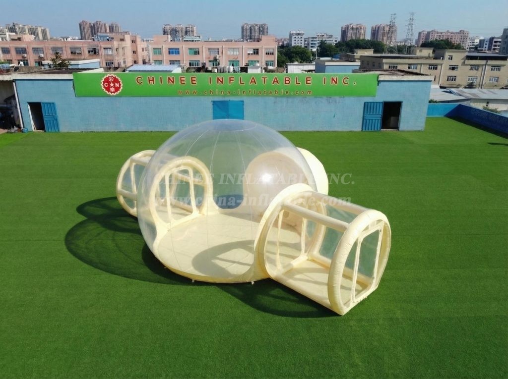 Tent1-5048J Pastel Yellow Inflatable Bubble Tent
