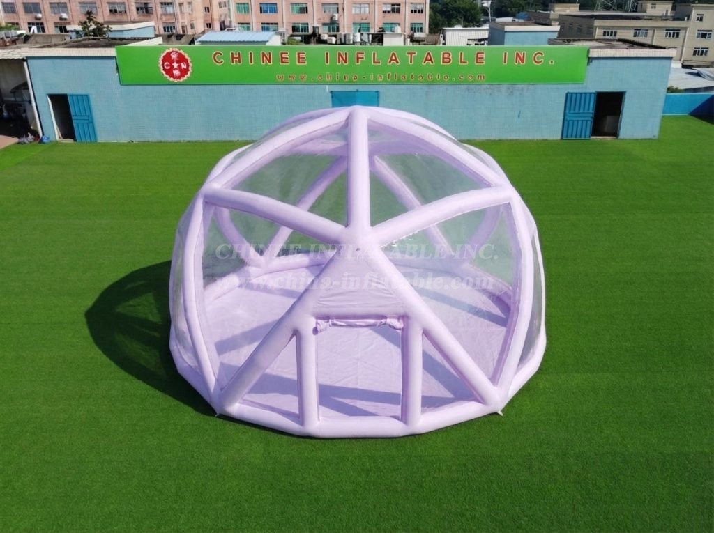 Tent1-5049F Lavender Spherical Structure Inflatable Bubble Tent